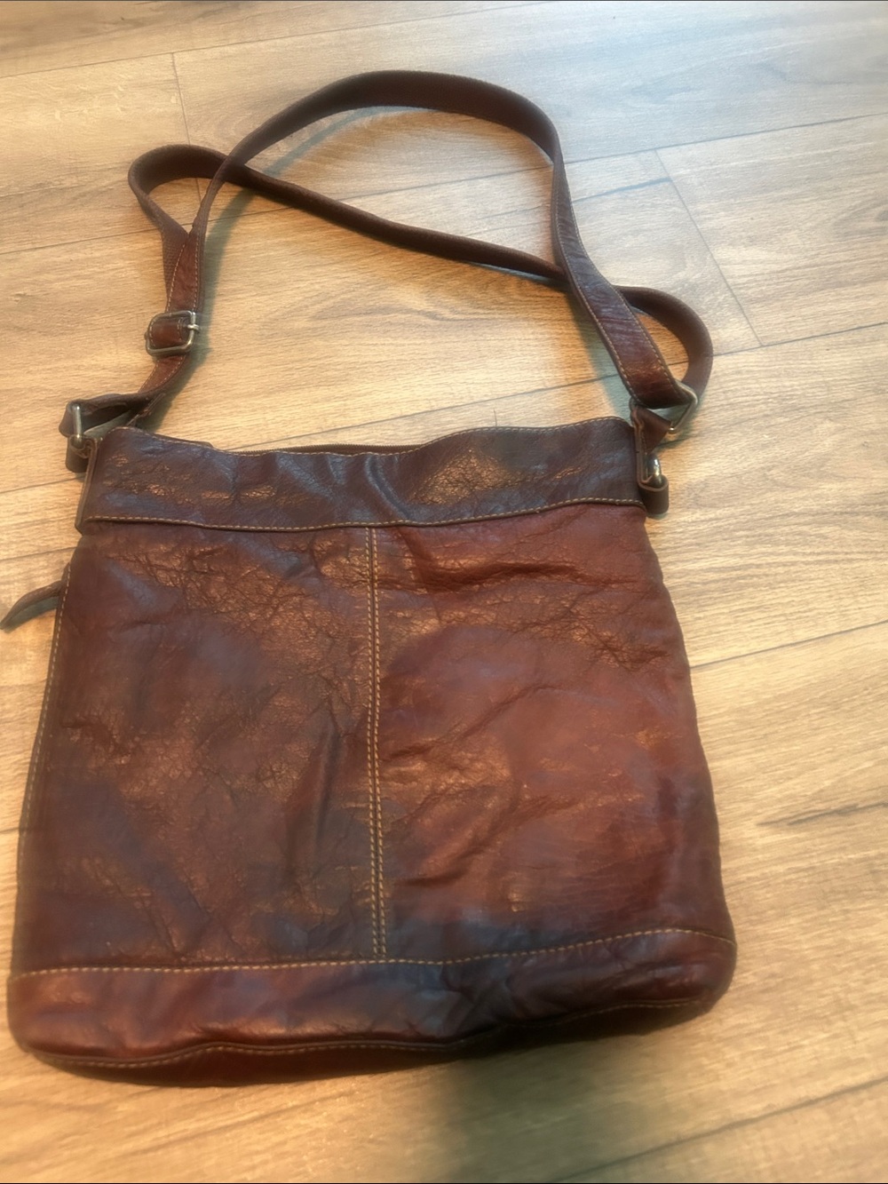 Classic Brown Leather Crossbody Bag